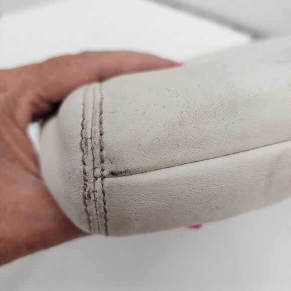 Coach F17605 Ashley Leather Hippie Bag Cross Body Purse White Silver Shoulder - Picture 6 of 16